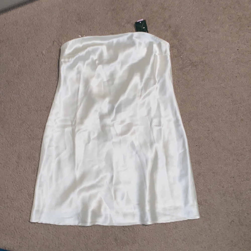 Wild Fable white satin dress